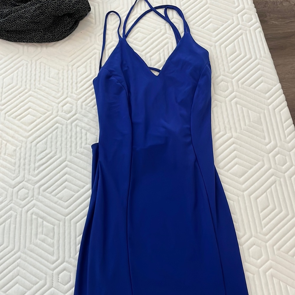 Blue mini dress